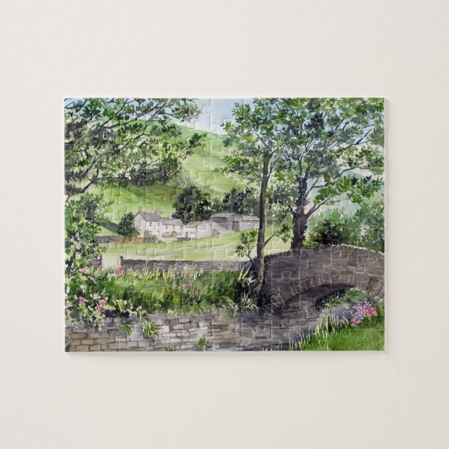 Farmhouse near Thirlmere, Lake District, England Jigsaw Puzzle (Horizontal)