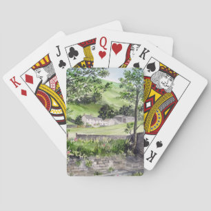 Farmhouse near Thirlmere, Lake District, England Playing Cards