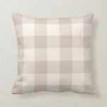 Farmhouse Neutral Plaid Pillow in Tan & Ivory<br><div class="desc">Part of my Farmhouse Grey Neutrals Collection.  Pillow has plaid pattern in tan and an ivory background.  See my Zazzle shop for the rest of the coordinating collection.</div>
