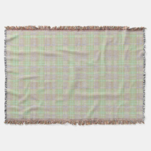Farmhouse Neutral Sage Plaid Throw Blanket
