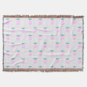Farmhouse Pineapples Throw Blanket