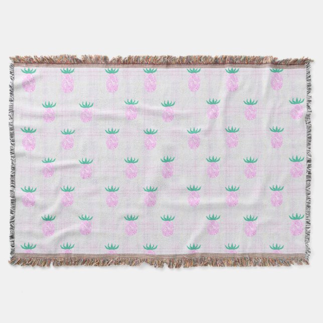 Farmhouse Pineapples Throw Blanket (Front)