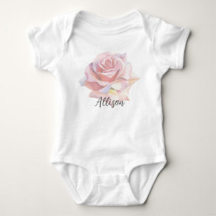 Farmhouse Pink Rose Signature Baby Bodysuit