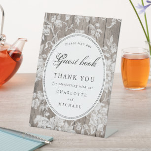 Farmhouse please sign our guestbook wedding sign