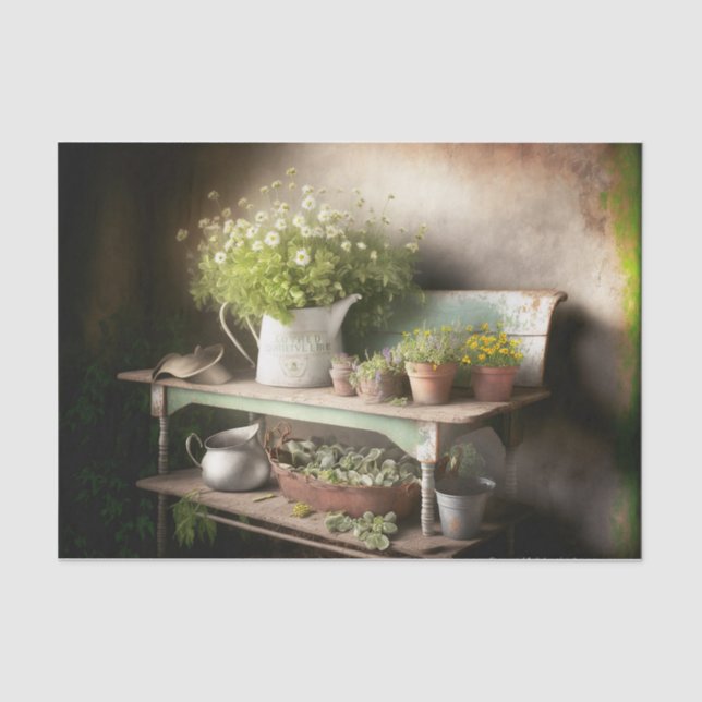 Farmhouse Potting Bench Tissue Paper (Front)