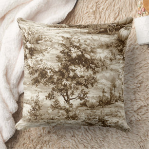 Farmhouse Pumpkin Harvest Countryside Toile (9) Cushion