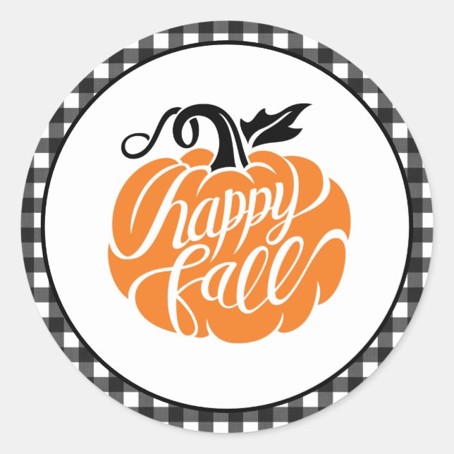 Farmhouse Pumpkin Patch Classic Round Sticker (Front)
