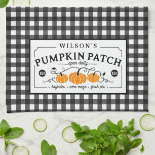 Farmhouse Pumpkin Patch Tea Towel