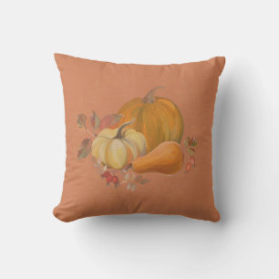 Farmhouse Pumpkin Throw Pillow (in burnt orange)