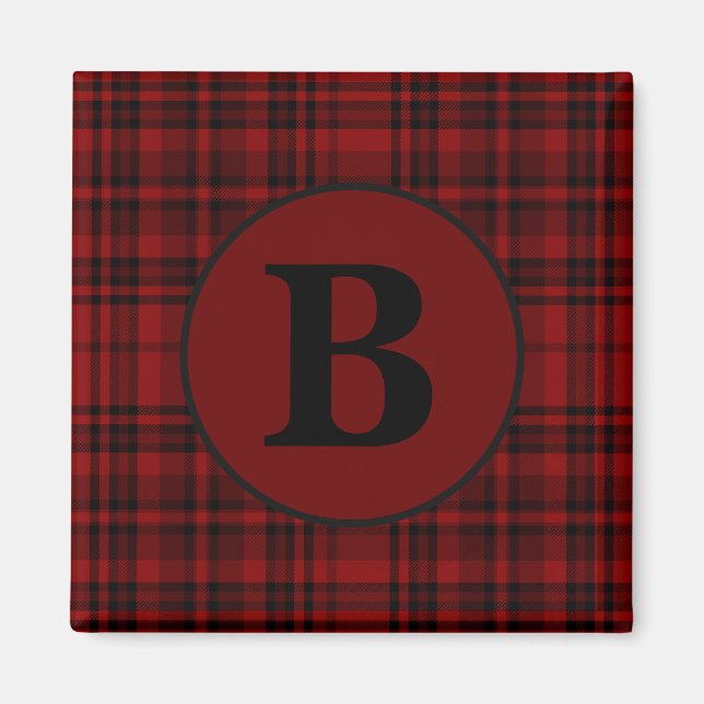 FARMHOUSE RED GINGHAM CHECKERED PLAID MAGNET (Front)