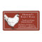 Farmhouse Red Vintage Hen Egg Carton Label