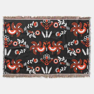 Farmhouse Rooster Countryside Home Decor Throw Blanket