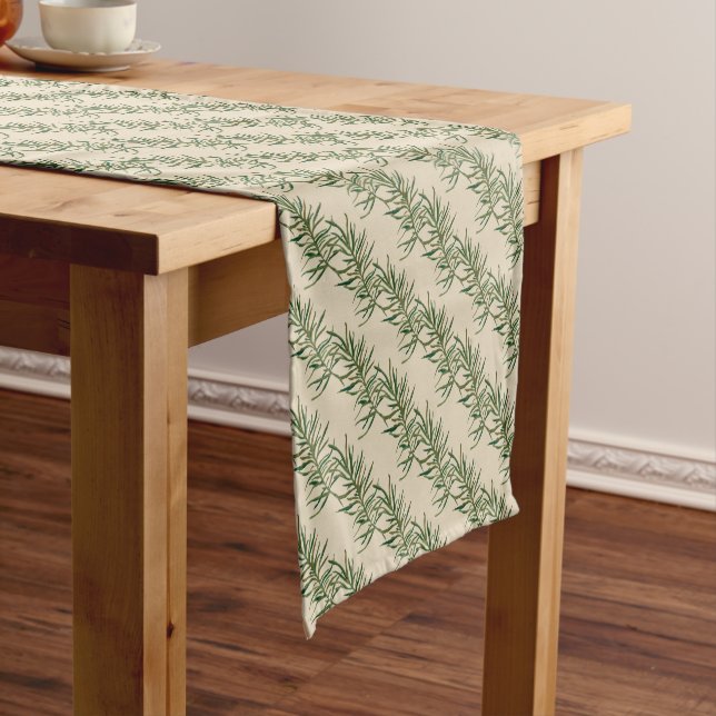 Farmhouse Rosemary Pattern Table Runner (In Situ)
