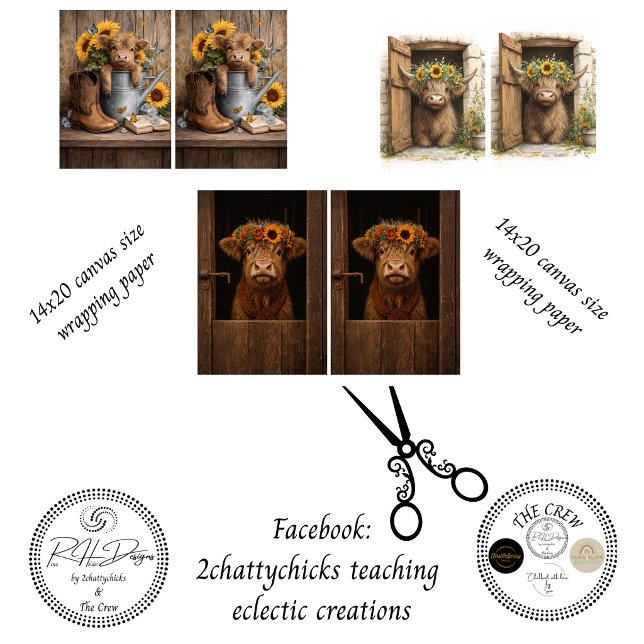 Farmhouse Rustic Barn Decoupage  Wrapping Paper Sheet (Creator Uploaded)