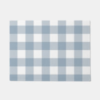Farmhouse Rustic Blue Grey Buffalo Plaid Square