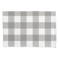 Farmhouse Rustic Grey & White Buffalo Plaid Square