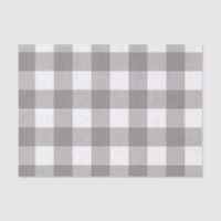 Farmhouse Rustic Grey & White Buffalo Plaid Square