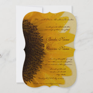 Farmhouse Rustic Sunflower Wedding Invitation