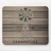 Farmhouse Rustic Weathered Wood Country Wind Mill