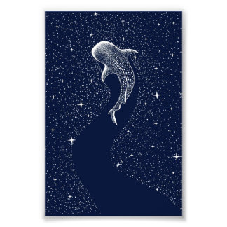 Farmhouse Sharks Art | Flower Shark Vintage Photo Print