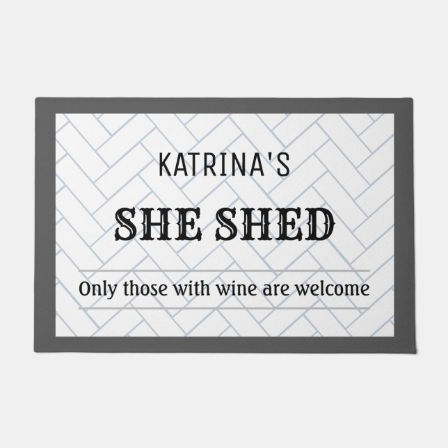 Farmhouse She Shed Custom Doormat (Front)