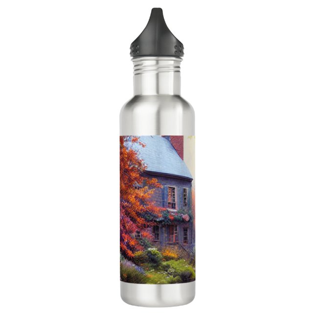 Farmhouse/stream/woods/painting  710 ml water bottle (Left)
