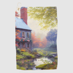 Farmhouse/stream/woods/painting  golf towel