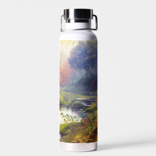 Farmhouse/stream/woods/painting water bottle