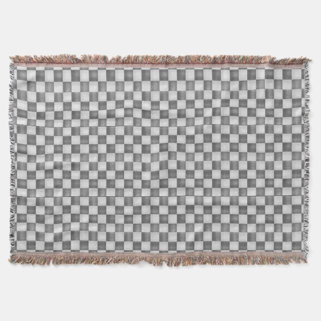Farmhouse style cosy Throw blanket grey (Front)