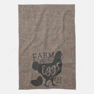 Farmhouse Style Farm Fresh Personalised Dishtowel Tea Towel
