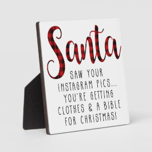 Farmhouse Style Funny Christmas Sign Gift  Plaque