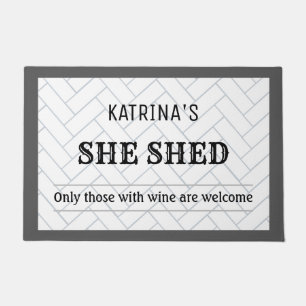 Farmhouse Style She Shed Custom Doormat