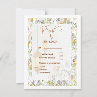 Farmhouse Style Wedding RSVP Card