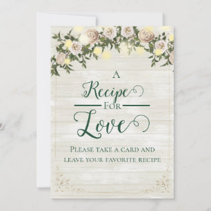 Farmhouse Tea Bridal Shower Flat Recipe Card