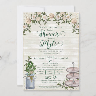 Farmhouse Tea Bridal Shower Invitation
