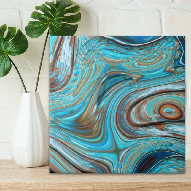 farmhouse  teal blue Woodgrain turquoise swirls Ceramic Tile (farmhouse teal blue Woodgrain turquoise swirls Ceramic Tile)