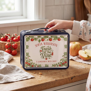 Farmhouse Tomato Garden Fresh Off The Vine Metal Lunch Box