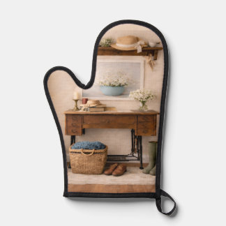 Farmhouse Vintage Cottagecore "Home" Decor Oven Mitt