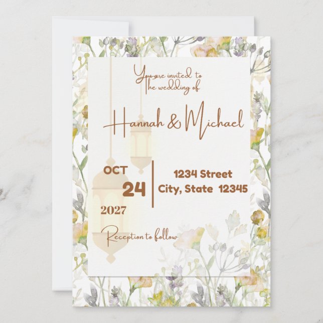 Farmhouse Wedding  Invitation (Front)