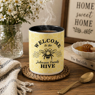 Farmhouse Welcome to Our Bee Hive Coffee Mug