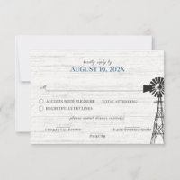 Farmhouse Windmill Reply Invitation