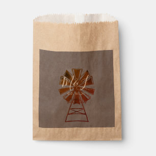 Farmhouse Windmill Rustic Wedding Favour Bag