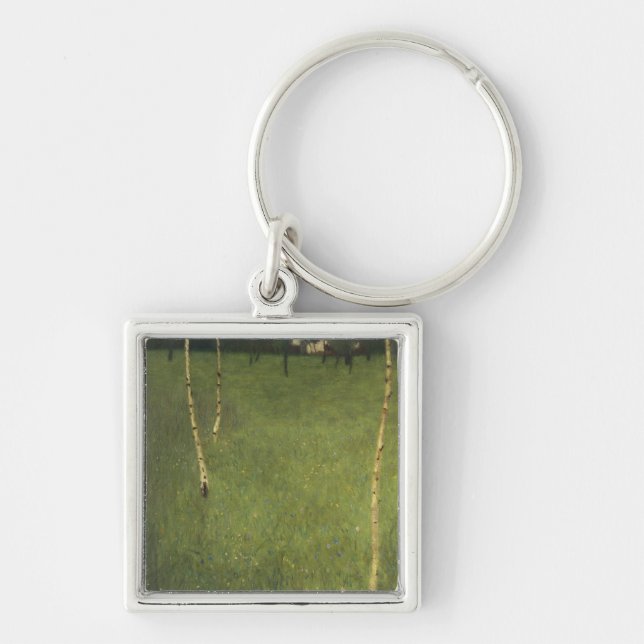 Farmhouse with Birch Trees, 1900 Key Ring (Front)