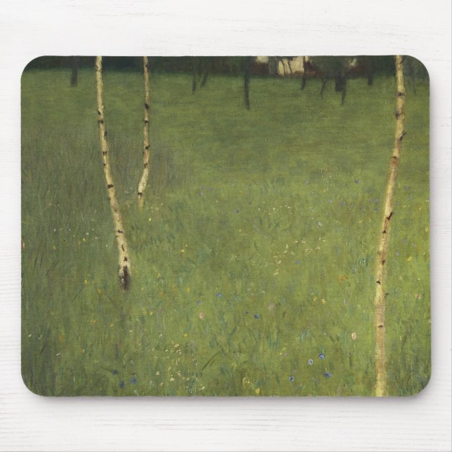 Farmhouse with Birch Trees, 1900 Mouse Pad (Front)