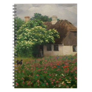 Farmhouse with Meadow Flowers Notebook