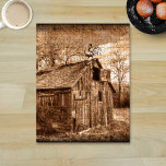 Farmhouse Wood Barn Chicken Jigsaw Puzzle<br><div class="desc">Rustic,  wood barn background with vintage map overlay and rooster stamp design for a farmhouse style jigsaw puzzle.</div>