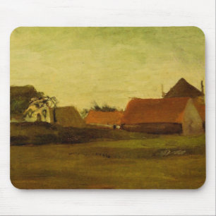 Farmhouses in Loosduinen Hague by Vincent van Gogh Mouse Pad
