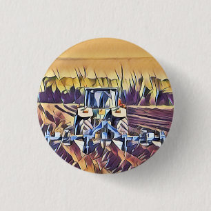 FARMING   3 CM ROUND BADGE