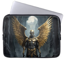 Farming angel with flaming gold wings