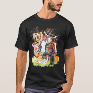 Farming Animal Halloween Horse Dog Cow Black Cat F T-Shirt